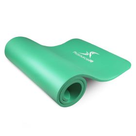 Extra Thick Yoga and Pilates Mat (Option: 1/2in  Green)