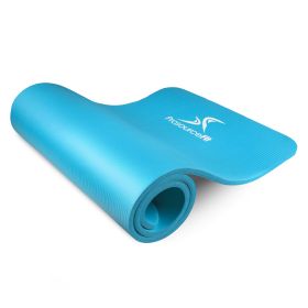 Extra Thick Yoga and Pilates Mat (Option: 1/2in  Aqua)
